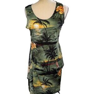 Janana’s Tropics Hawaiian Beach Summer Tank Dress Sleeveless